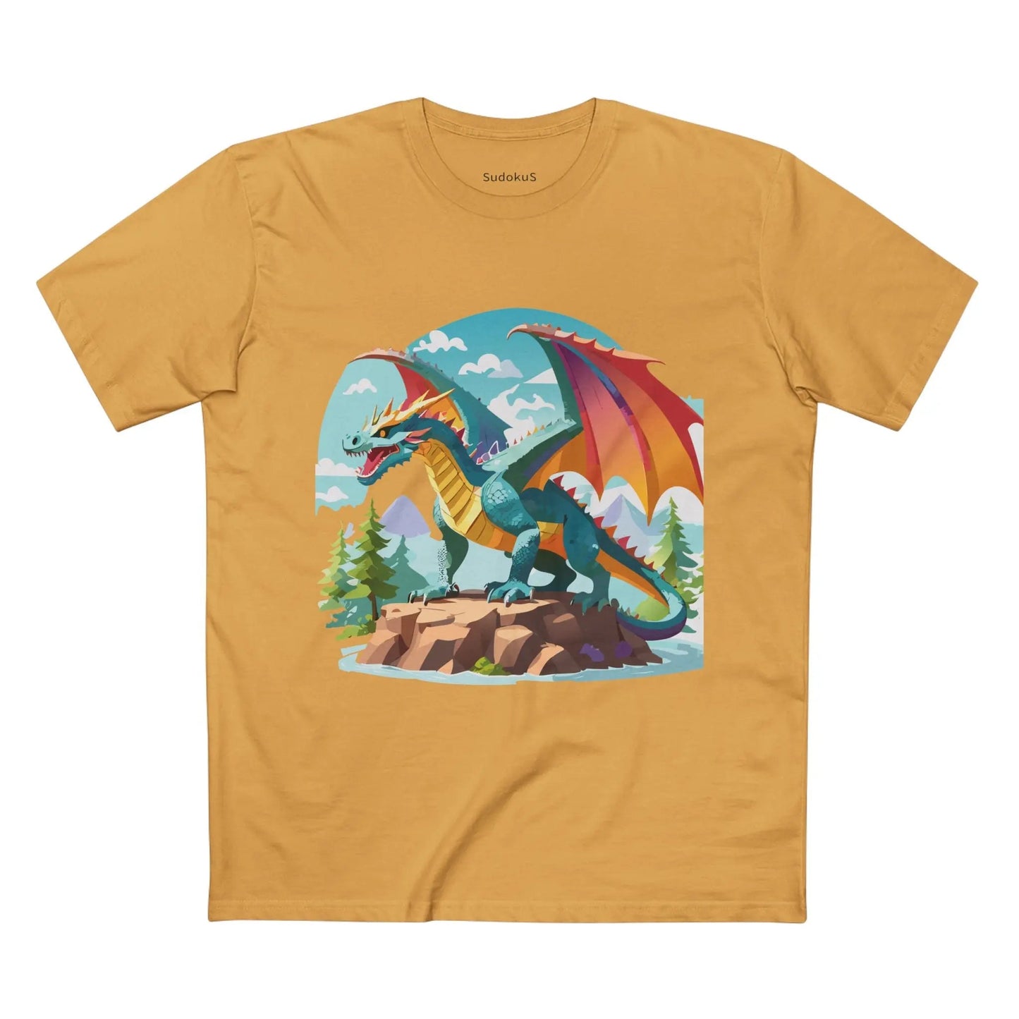 Dragon Graphic Unisex 100 Cotton Staple Tee 29