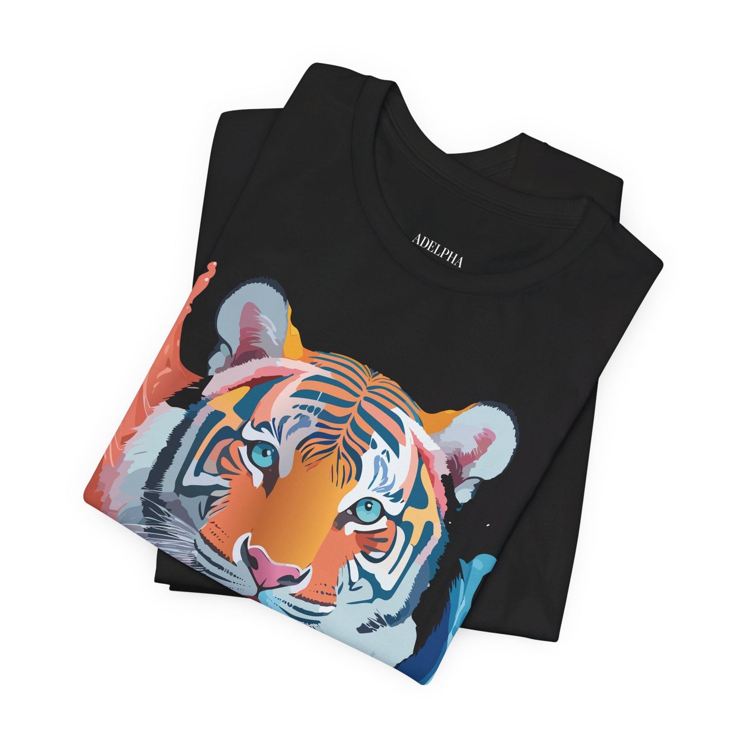 Tiger Graphic Tee Unisex Jersey Short Sleeve With Vintage Inspired Artwork By Adelpha