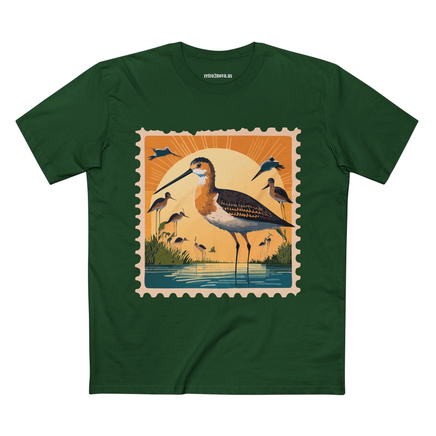 Postage Stamp Shirt Unisex Premium Cotton Tee With Original Art Design Retro2Nova PS 25