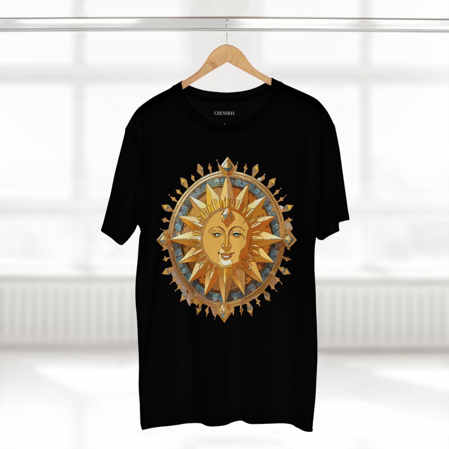 Gold Sun Graphic Unisex 100 Cotton T-Shirt with Golden Art Design 16