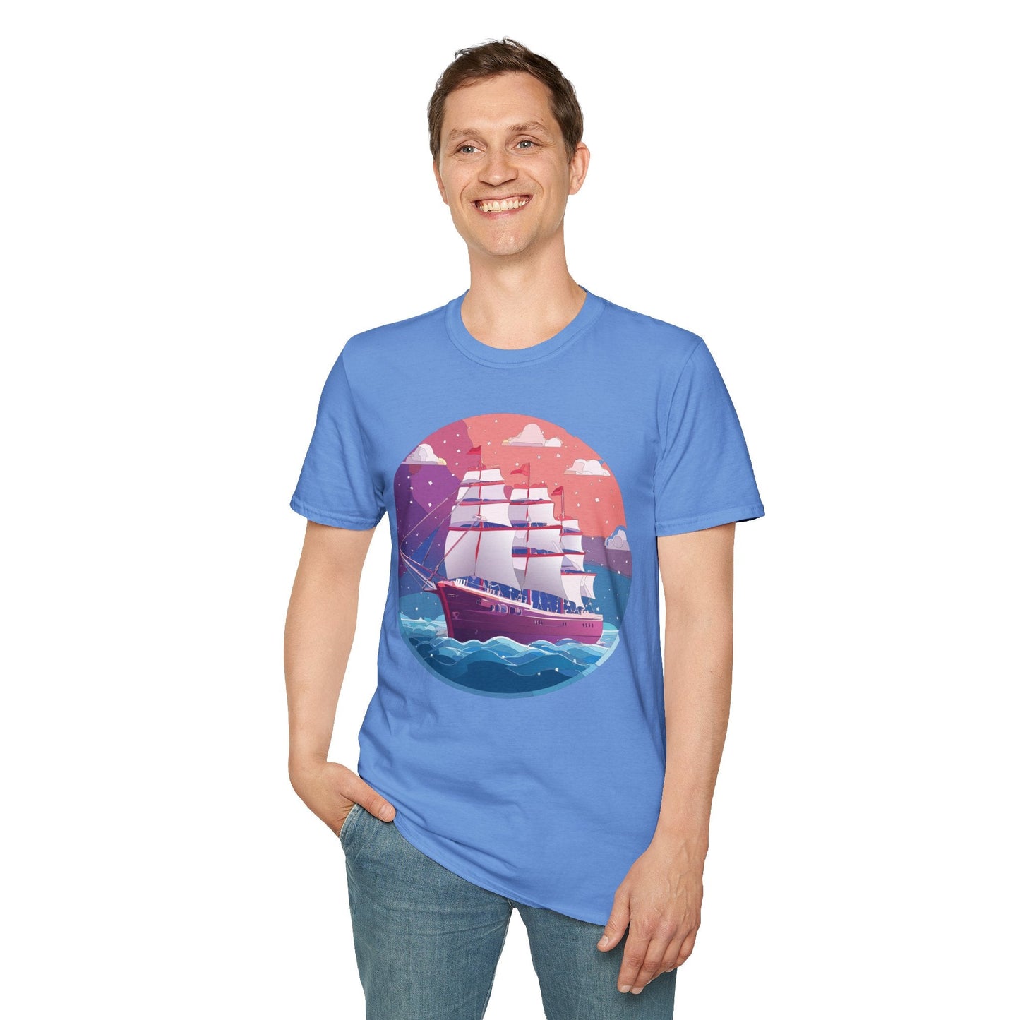 Unisex Gildan Softstyle 64000 T Shirt Ship Frigate Vessel Tee For Maritime Enthusiasts