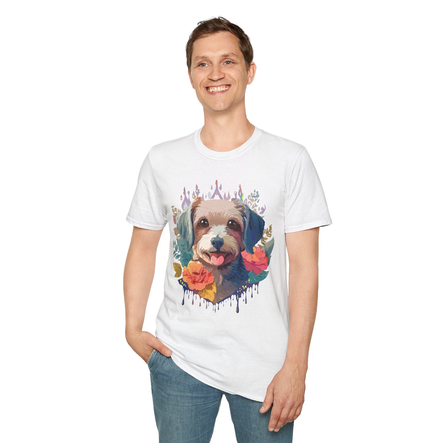 Dog Shirt Unisex Animal Tee Gildan Softstyle 64000 Short Sleeve Tee