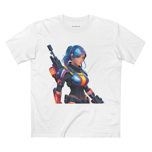 Army-woman Graphic Unisex 100 Cotton Staple Tee 5