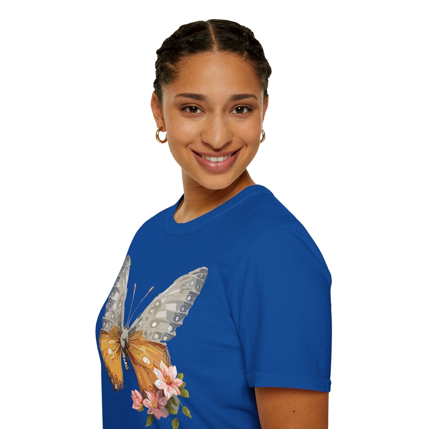 Unisex Butterfly T Shirt Monarch Print Softstyle Cotton Tee Gildan 64000 Lightweight Comfort