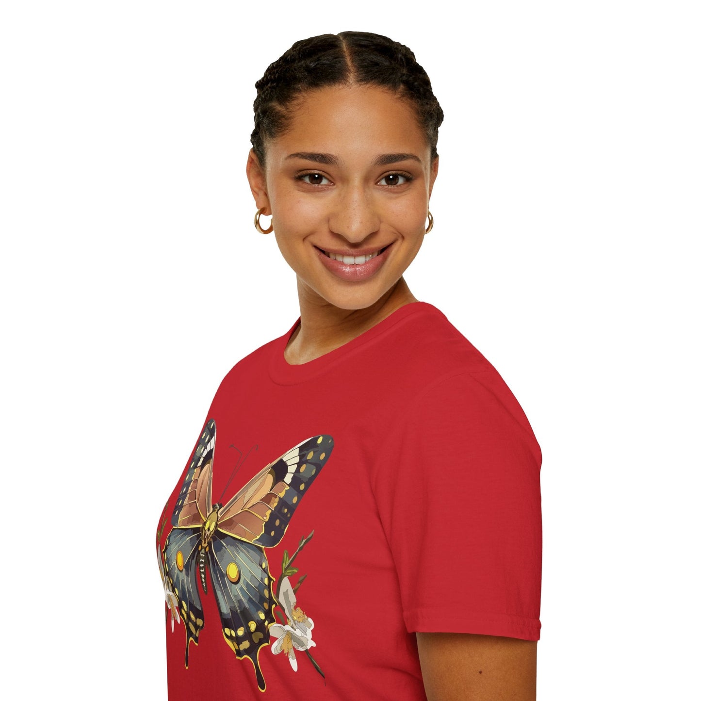 Butterfly Shirt Unisex Gildan Softstyle T Shirt Monarch Butterfly Tee 100 Percent Ring Spun Cotton