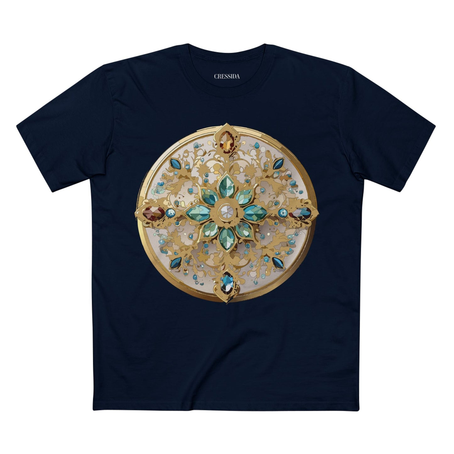 Medallion Graphic T-Shirt Unisex 100 Cotton With Gold Art Design Medal Tee 14