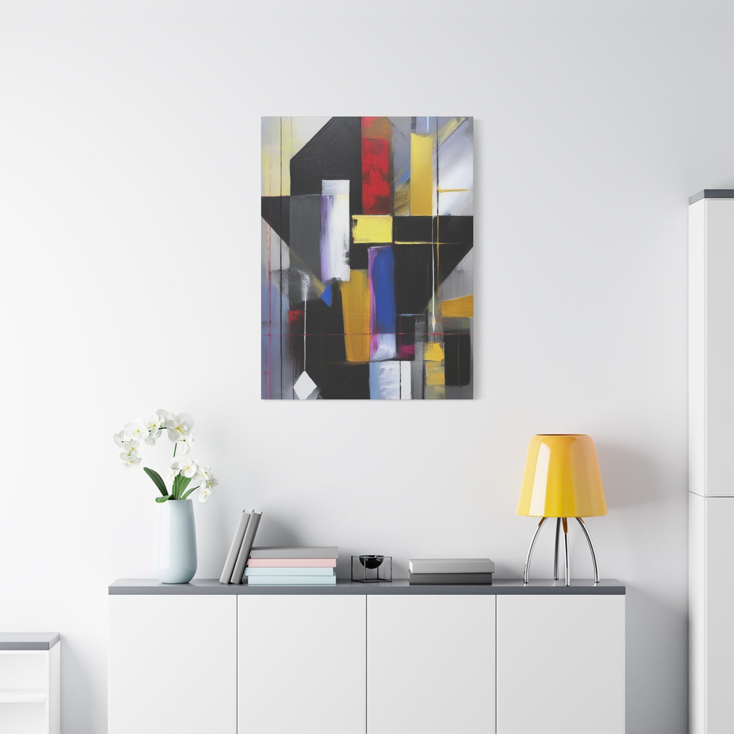 Abstract Geometric Painting Print Canvas 20x24,20x30,24x30 24x32,24x36,30x40 32x48,36x48,40x60 Pine-Wood Inner Frame ABS-36