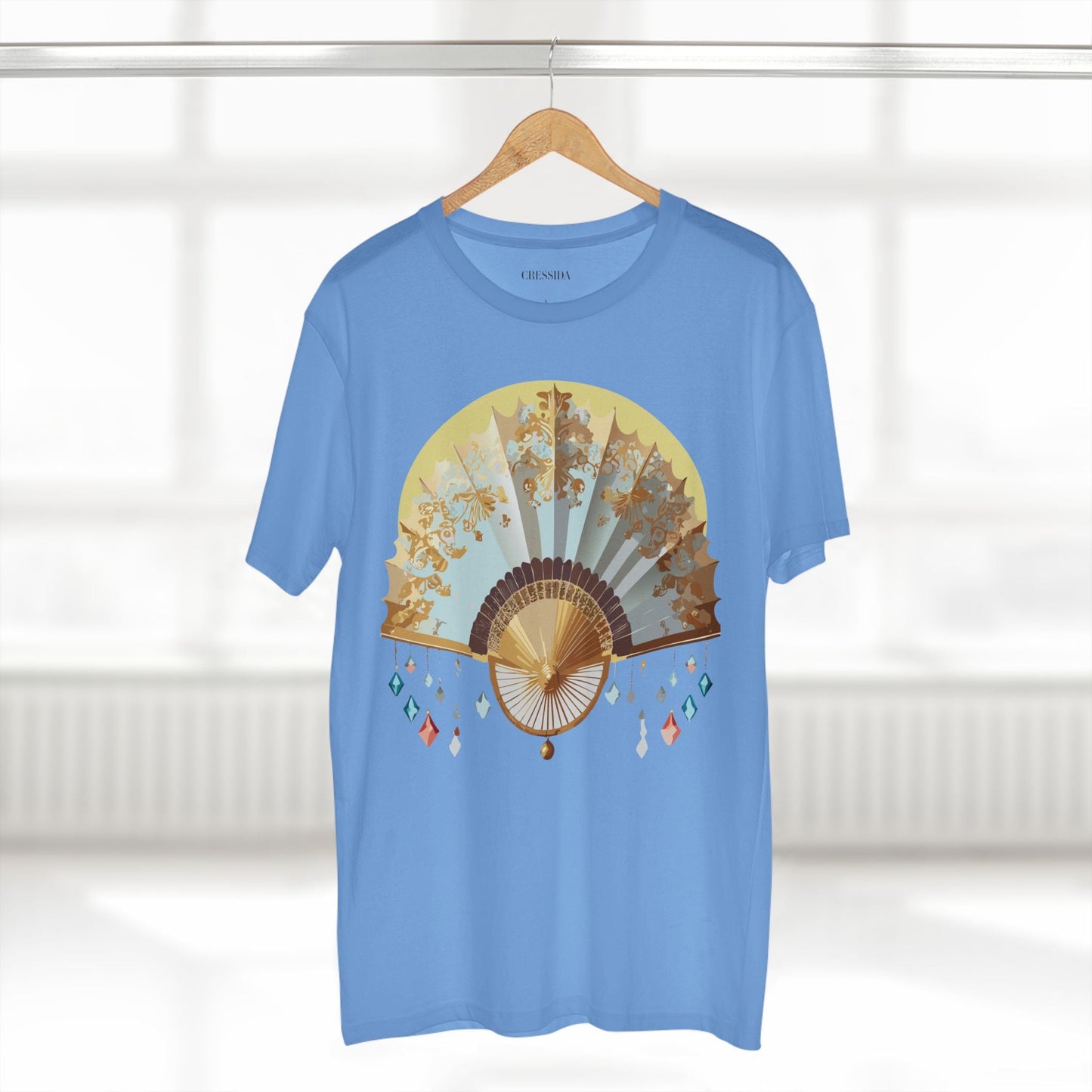 Antique Fan Graphic Design T-Shirt Unisex 100 Cotton Floral Carnival Artwork Tee 25
