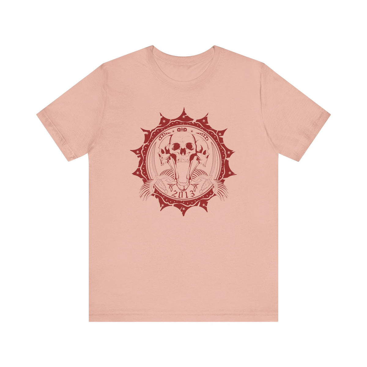 Skull Meddalion Mandala Tee Boho Skulleton Graphic Unisex Cotton Shirt Art-51
