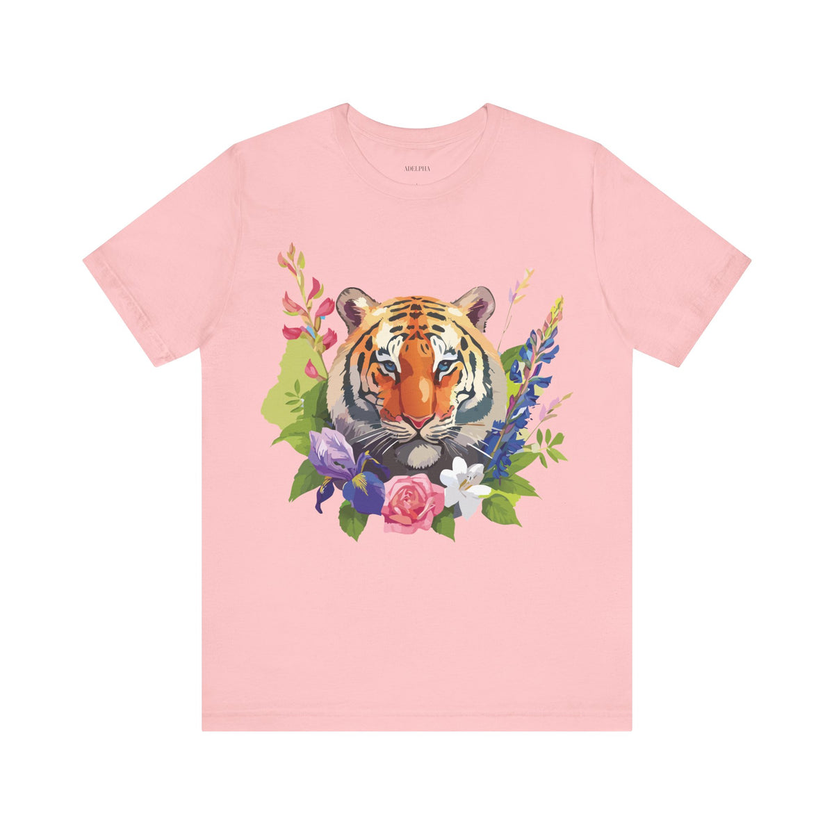 Tiger Graphic Unisex Cotton Bella+Canvas Tee with Art Animal Design d94