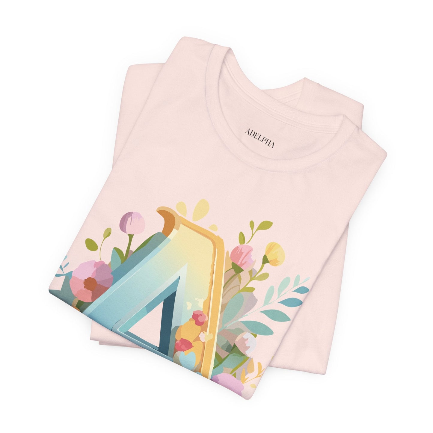 Letter A Shirt Graphic Tee Unisex Vintage Inspired Adelpha Art Jersey Short Sleeve