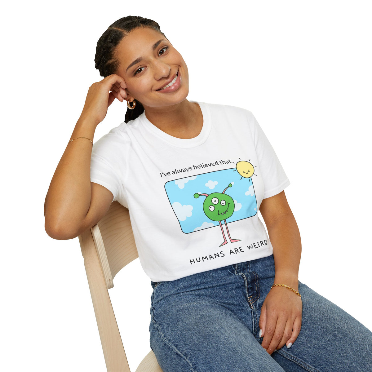 Alien Graphic Funny UFO Graphic Tee Gildan Unisex 100 Cotton Tee Shirt r107