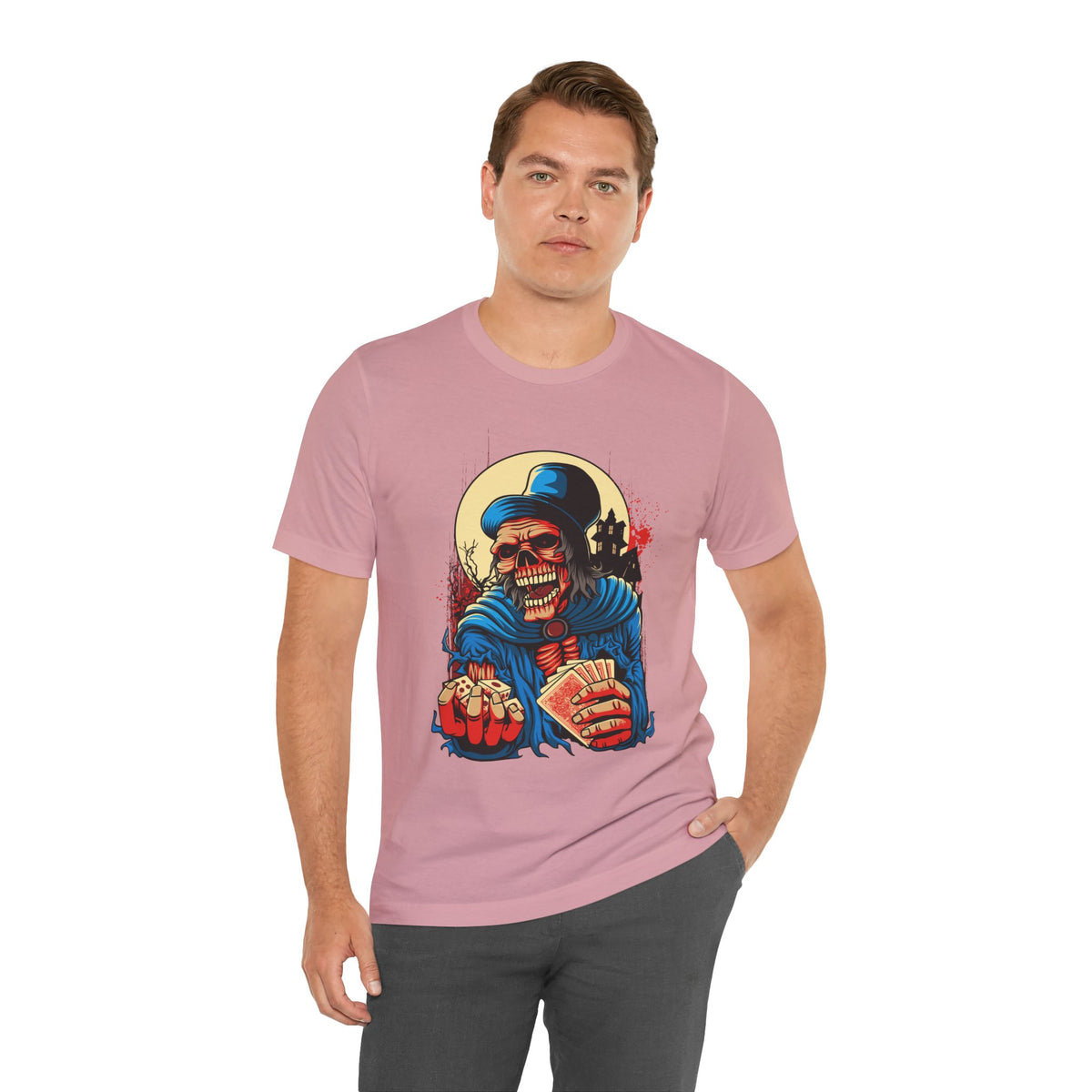 Skull Graphic Design Tee, Skull Shirt, Vintage Tees, Art Design T-Shirt, Graphic Tee, Art Shirts - 1