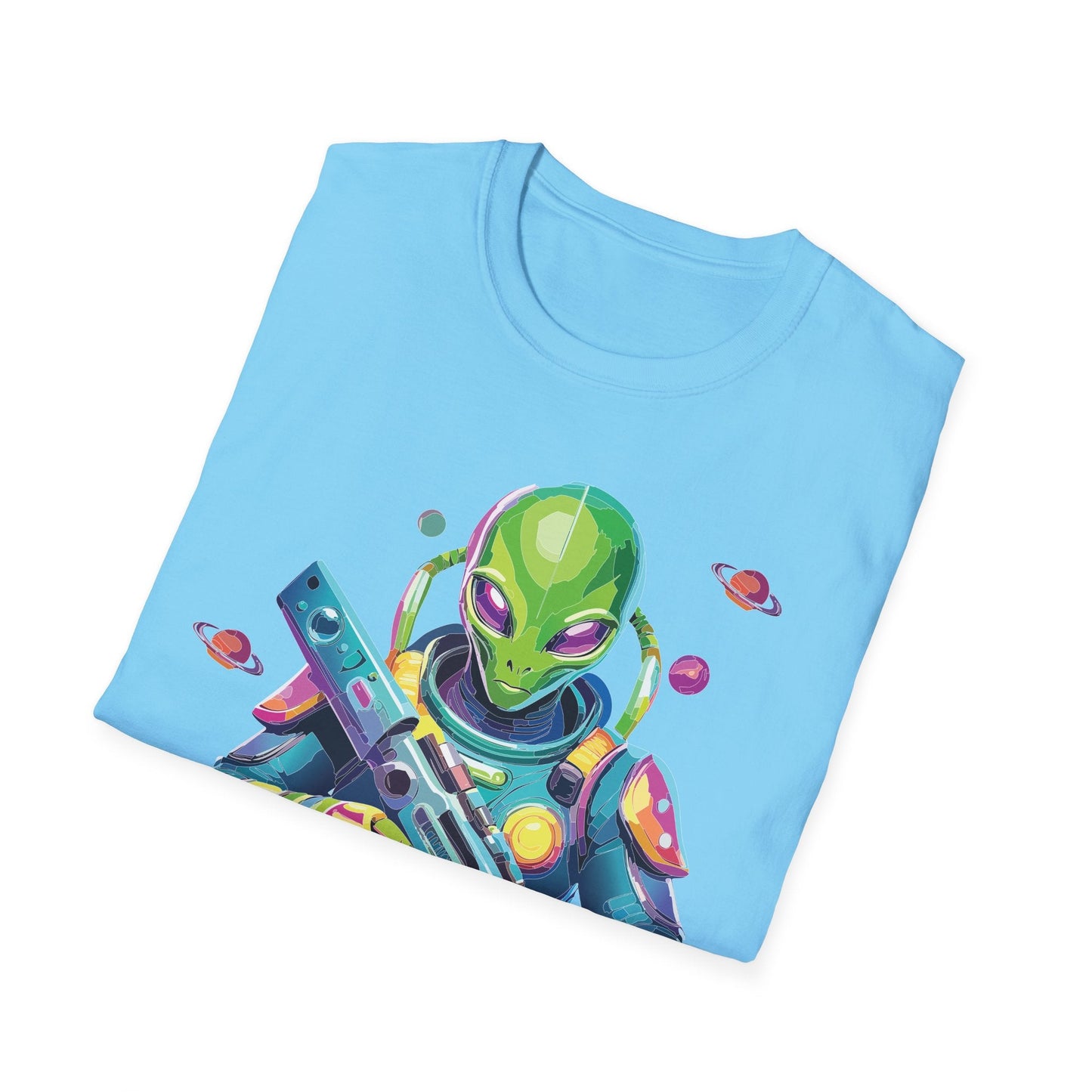 Alien Cosmos T Shirt Unisex Gildan Softstyle 64000 Art Design Tee For Everyday Comfort