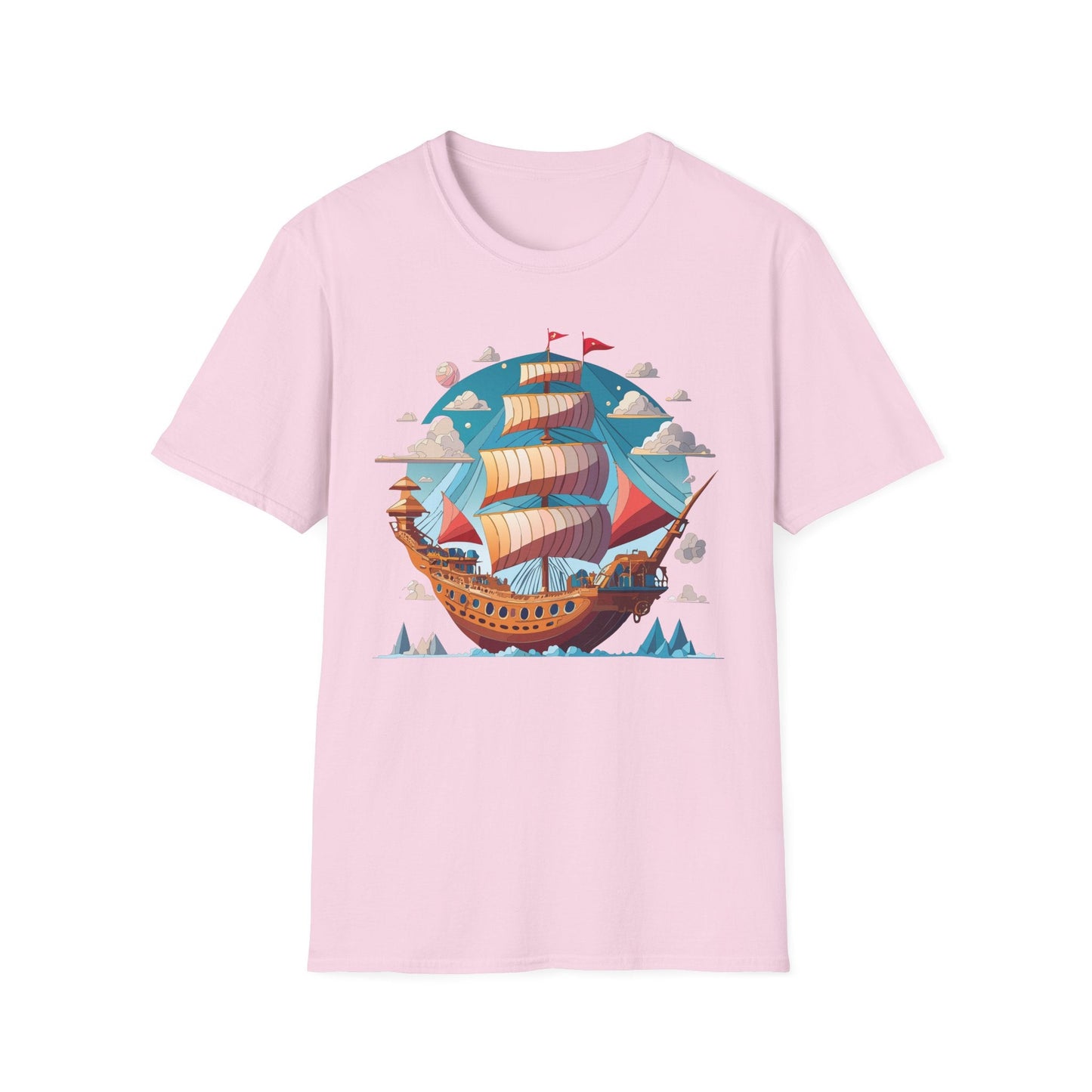Ship T Shirts Frigate T Shirts Vessel Tee Shirt Unisex Softstyle Cotton Tee Gildan Softstyle 64000