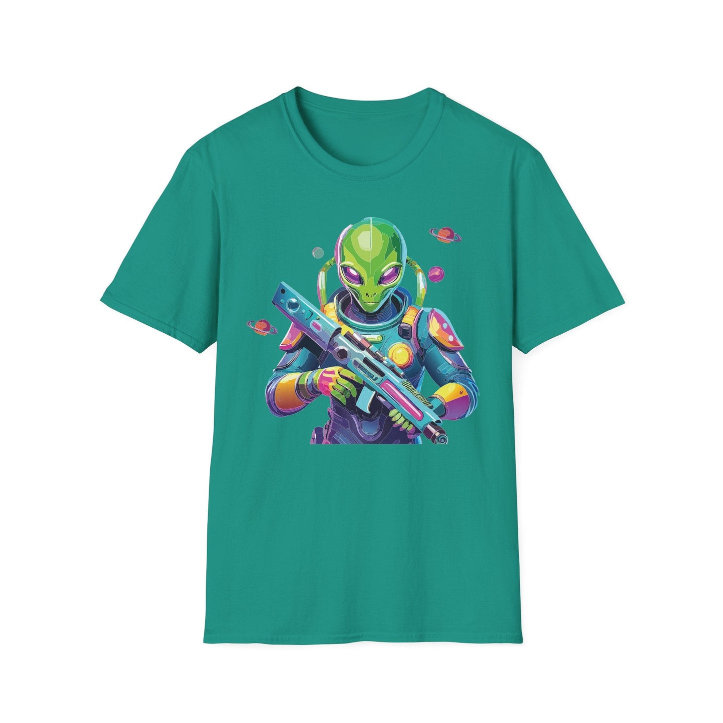 Alien Cosmos T Shirt Unisex Gildan Softstyle 64000 Art Design Tee For Everyday Comfort