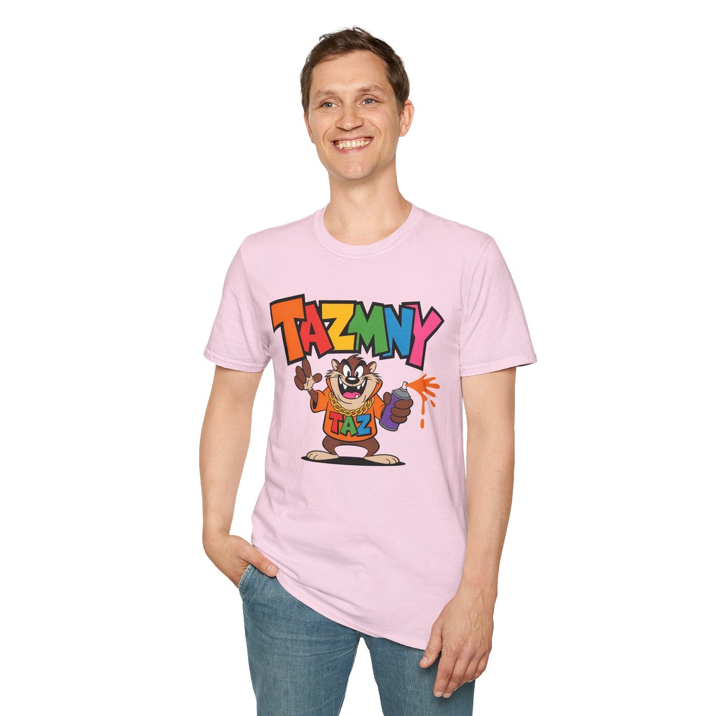 Unisex Cartoon T Shirt With Animation Print Funny Animals Softstyle Tee From Gildan 64000