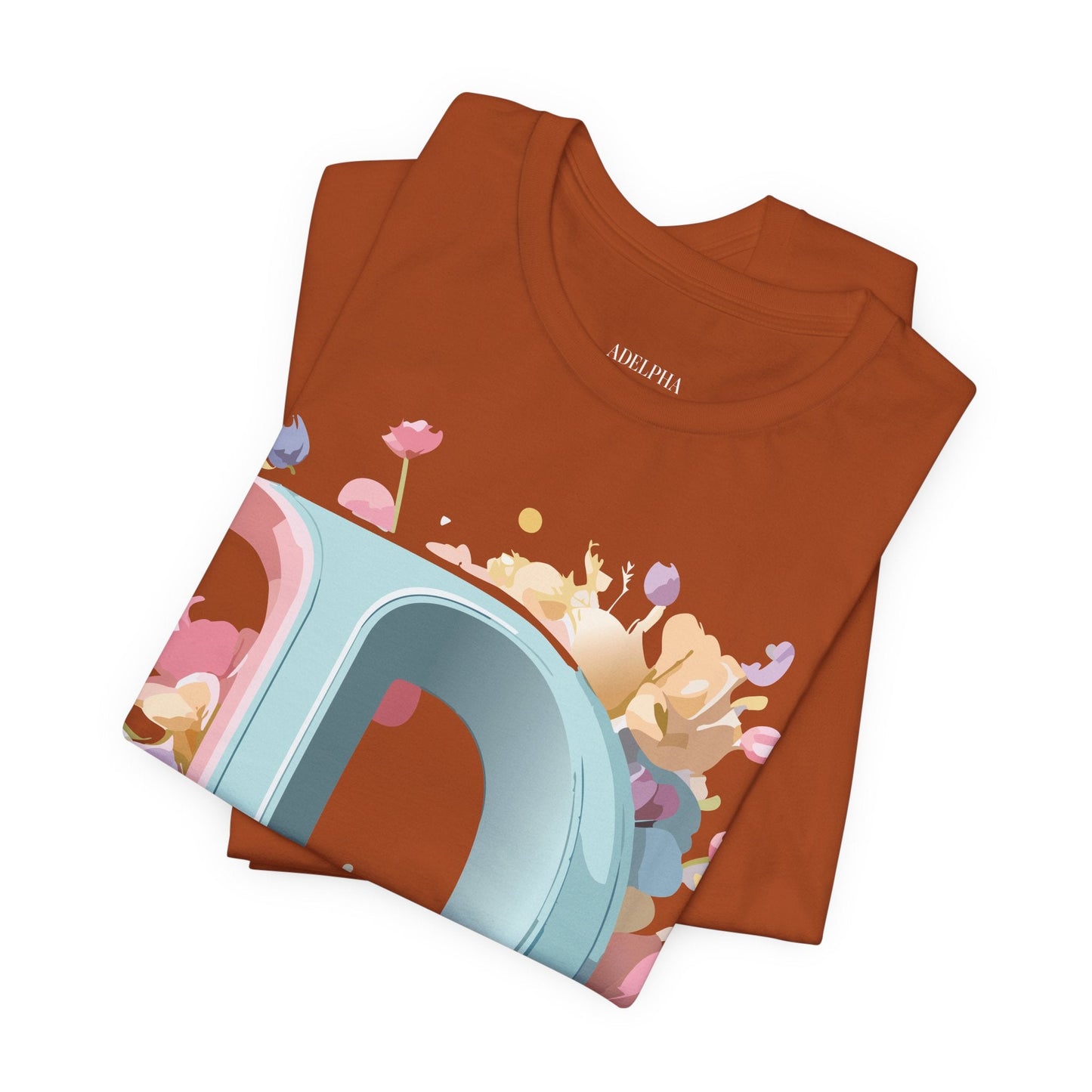 Letter D Graphic Tee Unisex Jersey Short Sleeve By Adelpha Vintage Inspired Artwork