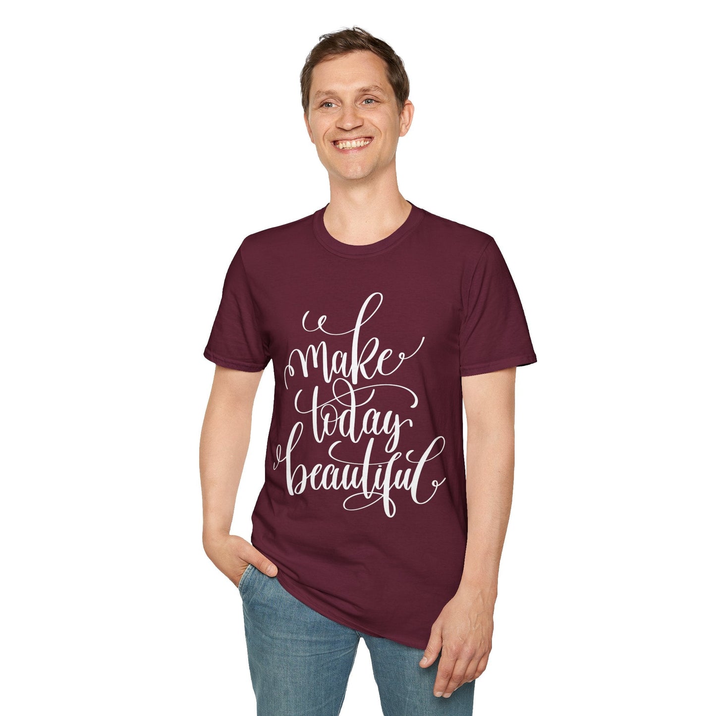Positive Slogan T Shirt Unisex Softstyle Gildan 64000 With Positive Words And Good Quotes Art Tee