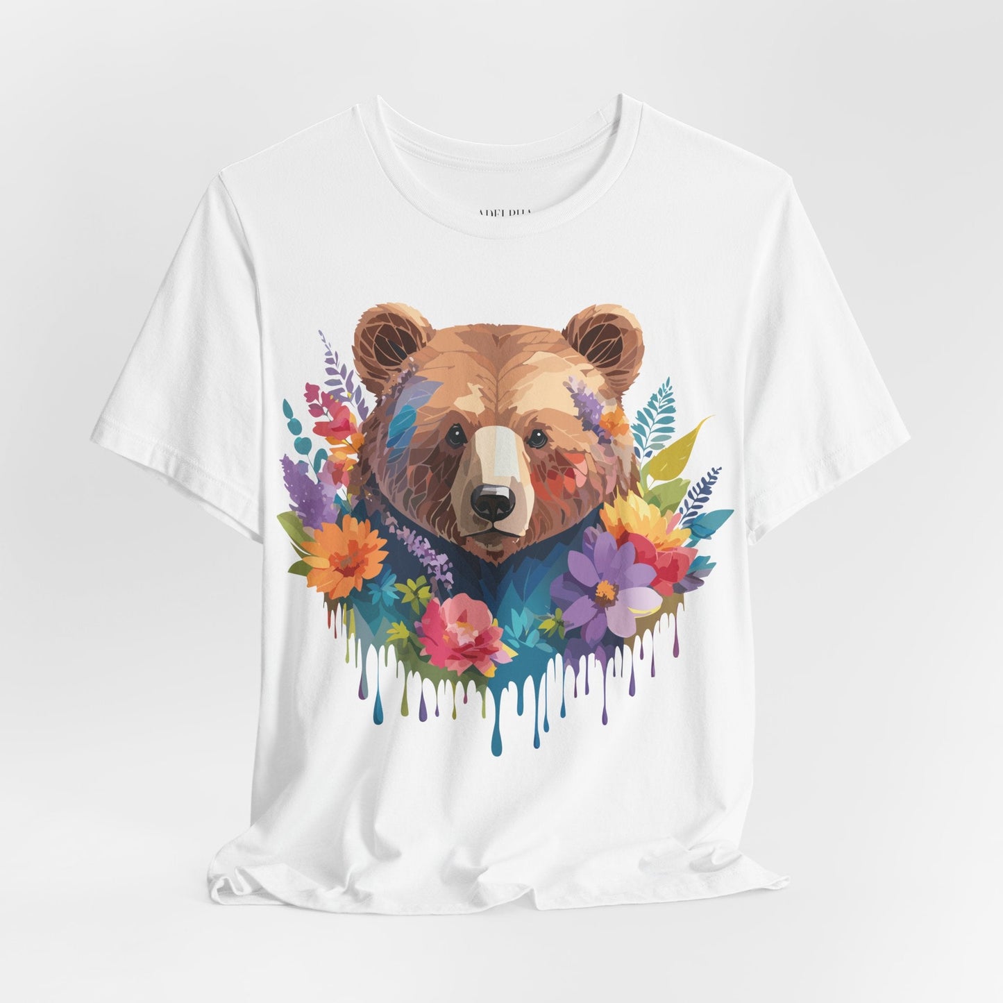 Bear Graphic Unisex 100 Cotton Short Sleeve Art Design Vintage T-Shirt 3