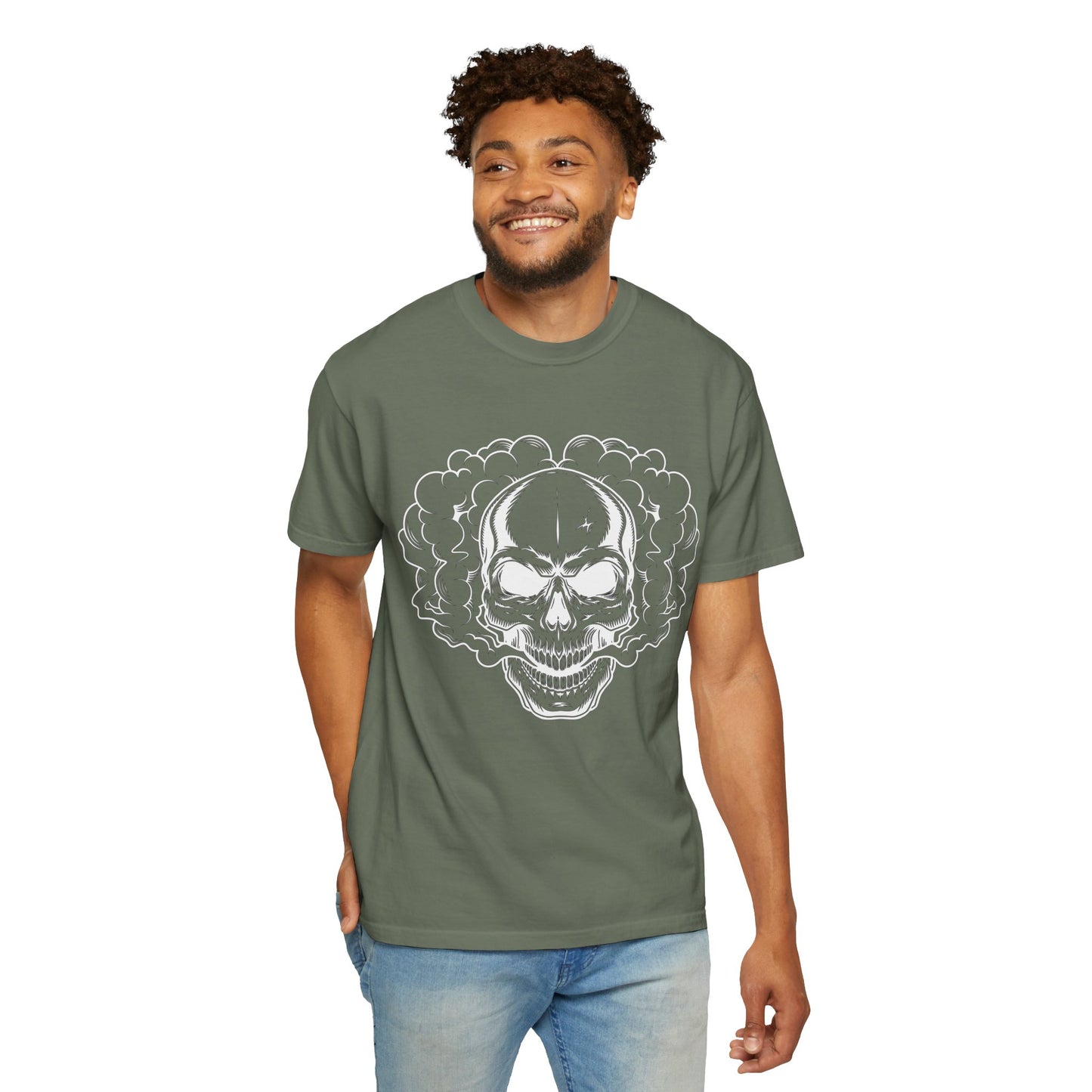 Unisex Cotton Tee Shirt with Skull