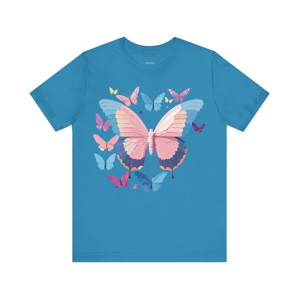 Butterfly Graphic Unisex Cotton Bella+Canvas Tee with Art Design n62