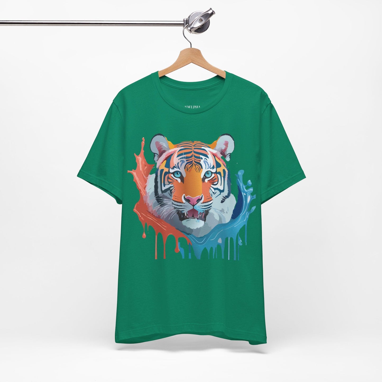 Tiger Graphic Tee Unisex Jersey Short Sleeve With Vintage Inspired Artwork By Adelpha