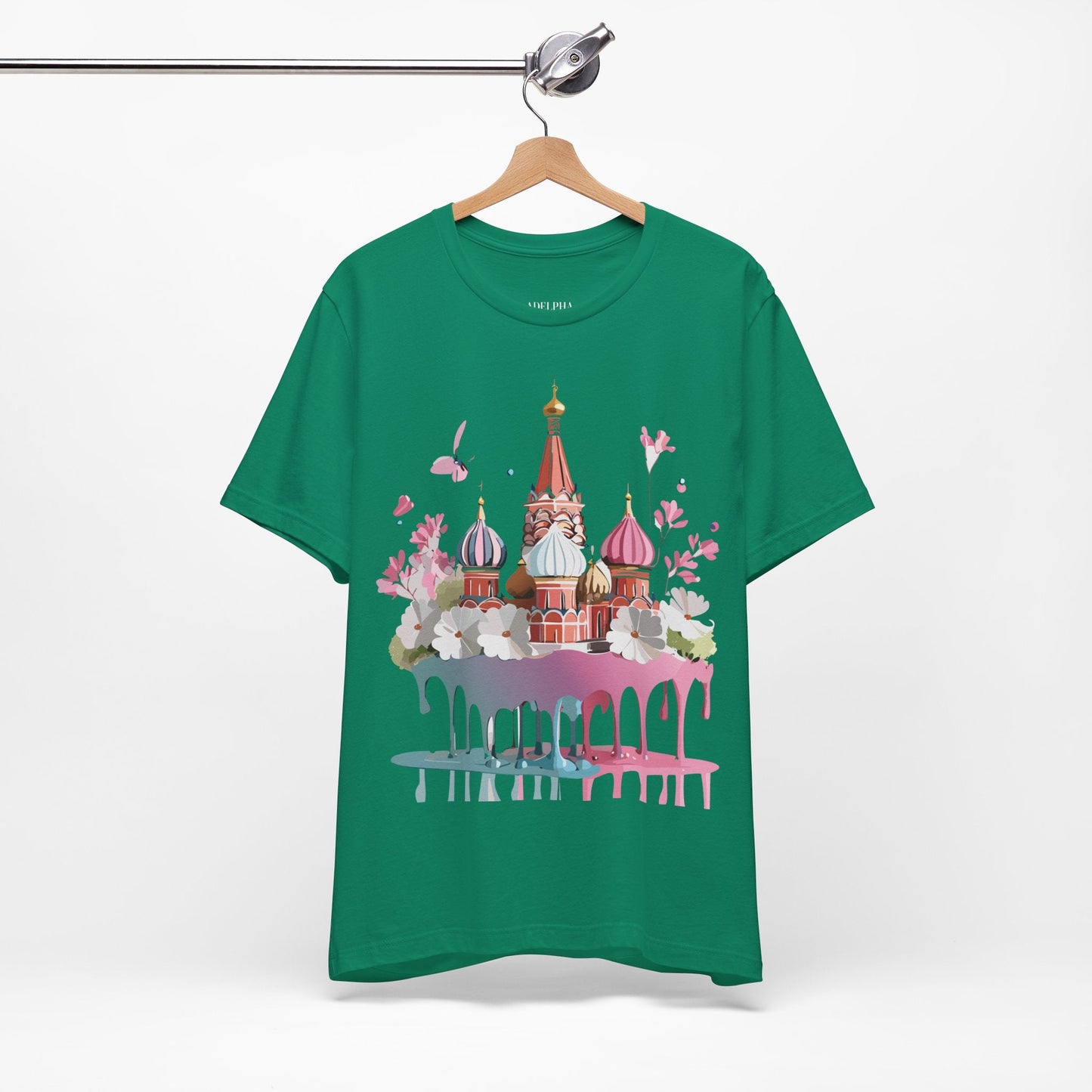 Unisex Moscow Tourist Shirt Graphic Tee By Adelpha Vintage Inspired Art For Everyday Wear