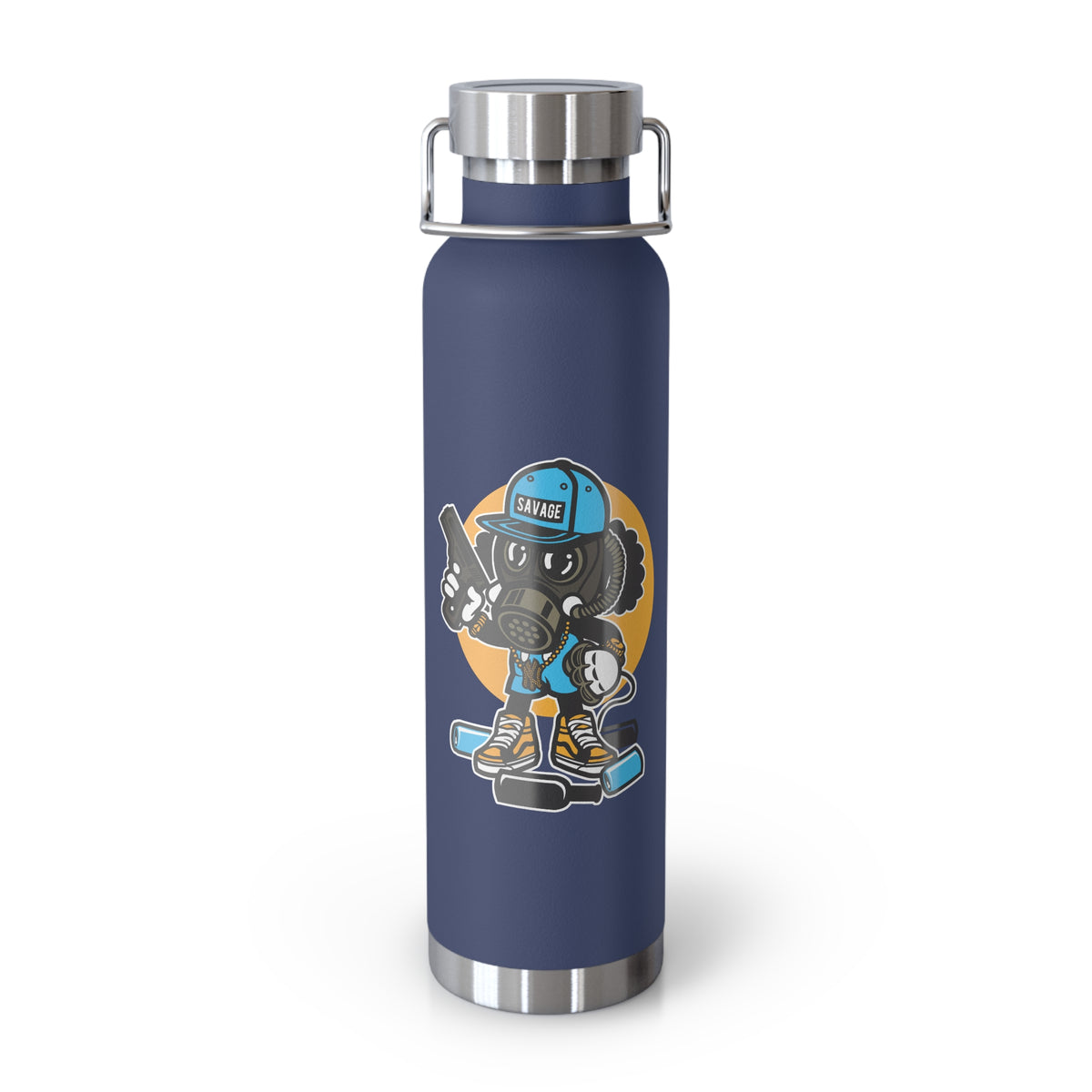 22oz Copper Insulated Water Bottle with Cartoon Design - CV48
