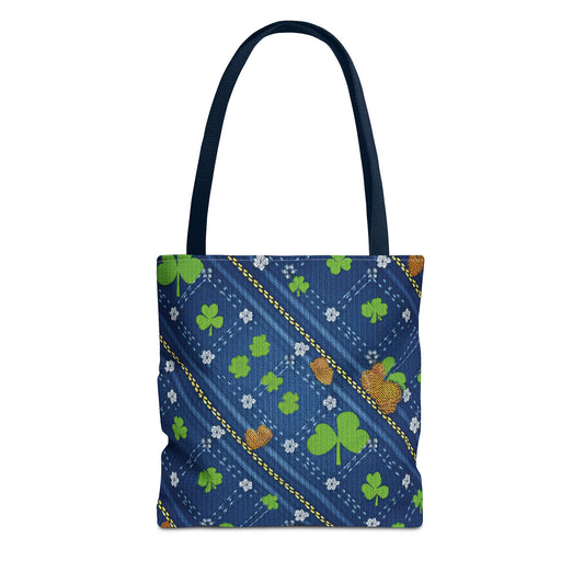 St. Patrick's Day DENIM PRINT CANVAS BAG HIGH-QUALITY 100% SPUN POLY BAG-203-10