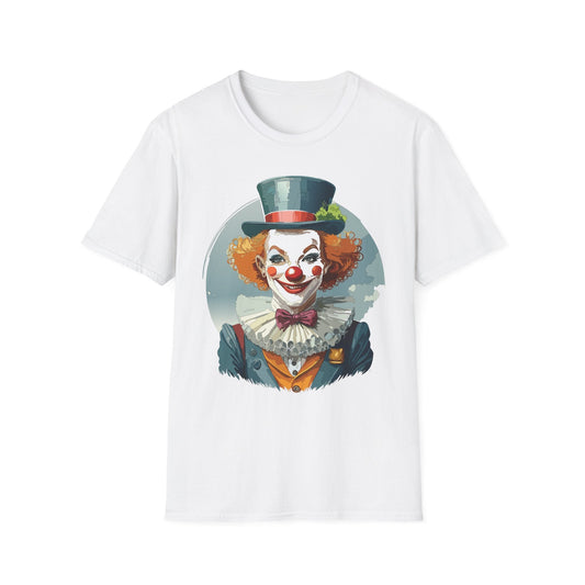 Unisex Clown Shirt Funny Man Circus Design Hundred Percent Ring Spun Cotton Gildan Softstyle Tee