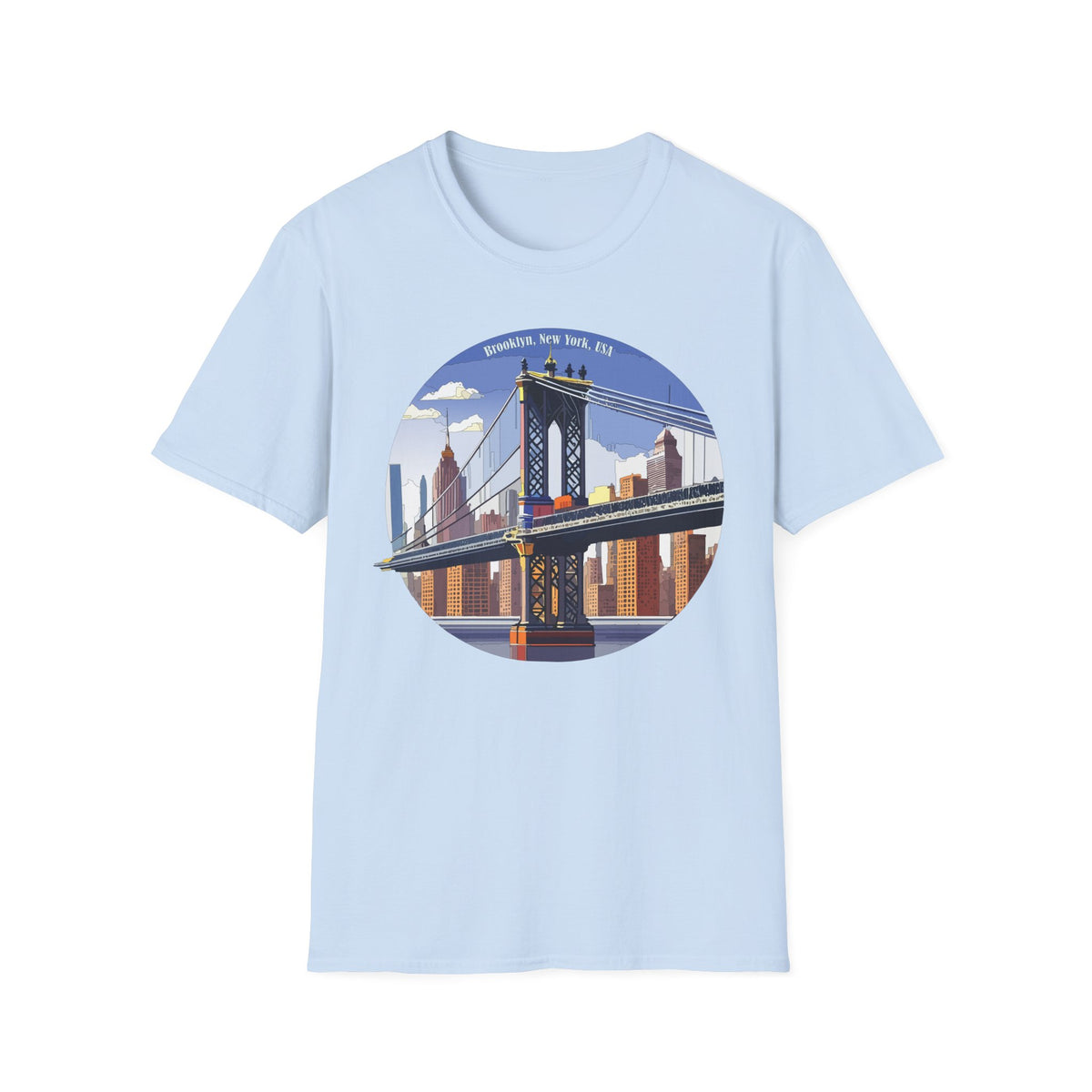 Brooklyn Bridge Illustration T-Shirt | New York City Skyline