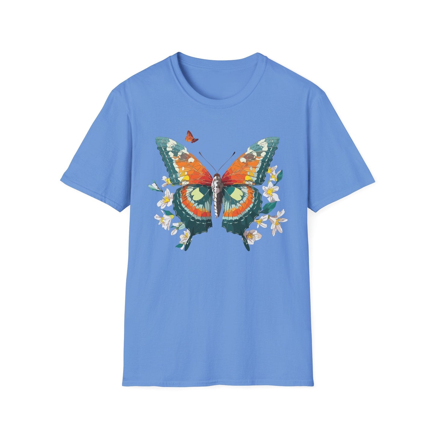 Butterfly T Shirt Unisex Softstyle Gildan 64000 100 Percent Ring Spun Cotton Monarch Tee