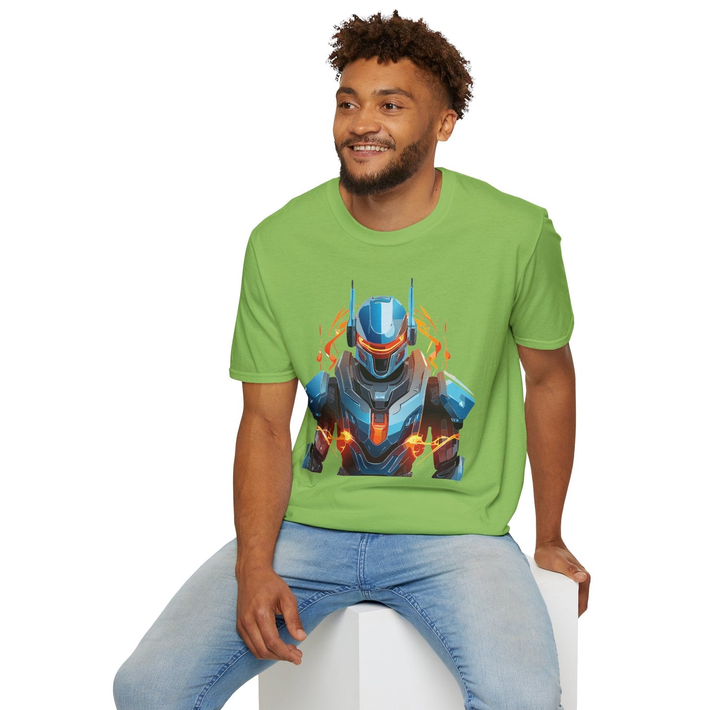 Cyborg Tee Robot Shirt Terminator Design Unisex Gildan Softstyle 64000 100 Percent Ring Spun Cotton