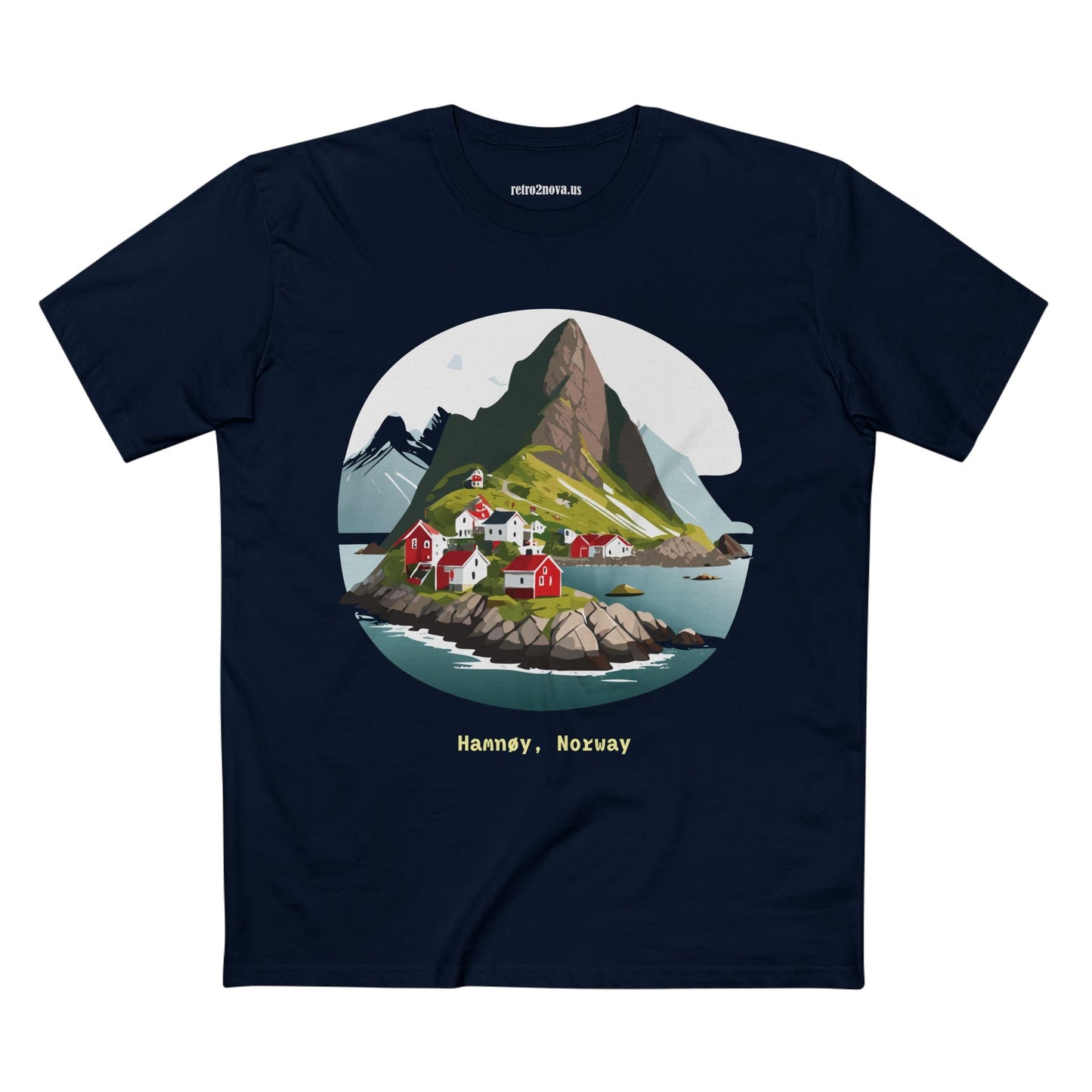 Norway Travel Shirt Unisex Tourist Tee With Original Art Design By Retro2Nova Premium Cotton