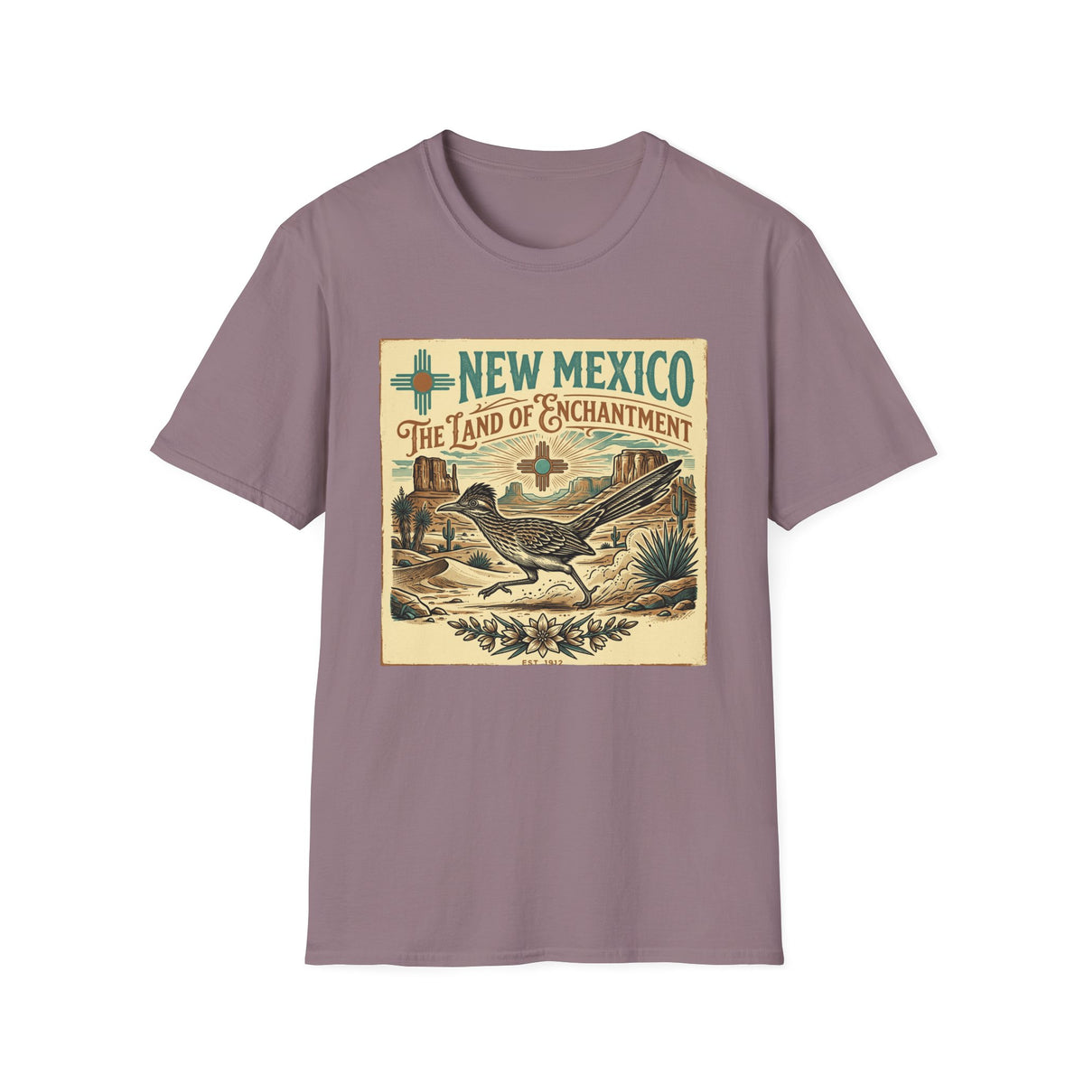 New Mexico Vintage Travel T-Shirt — New Mexico The Land of Enchantment Travel Tourist Graphic Design Unisex 100 Cotton Gildan T-Shirt