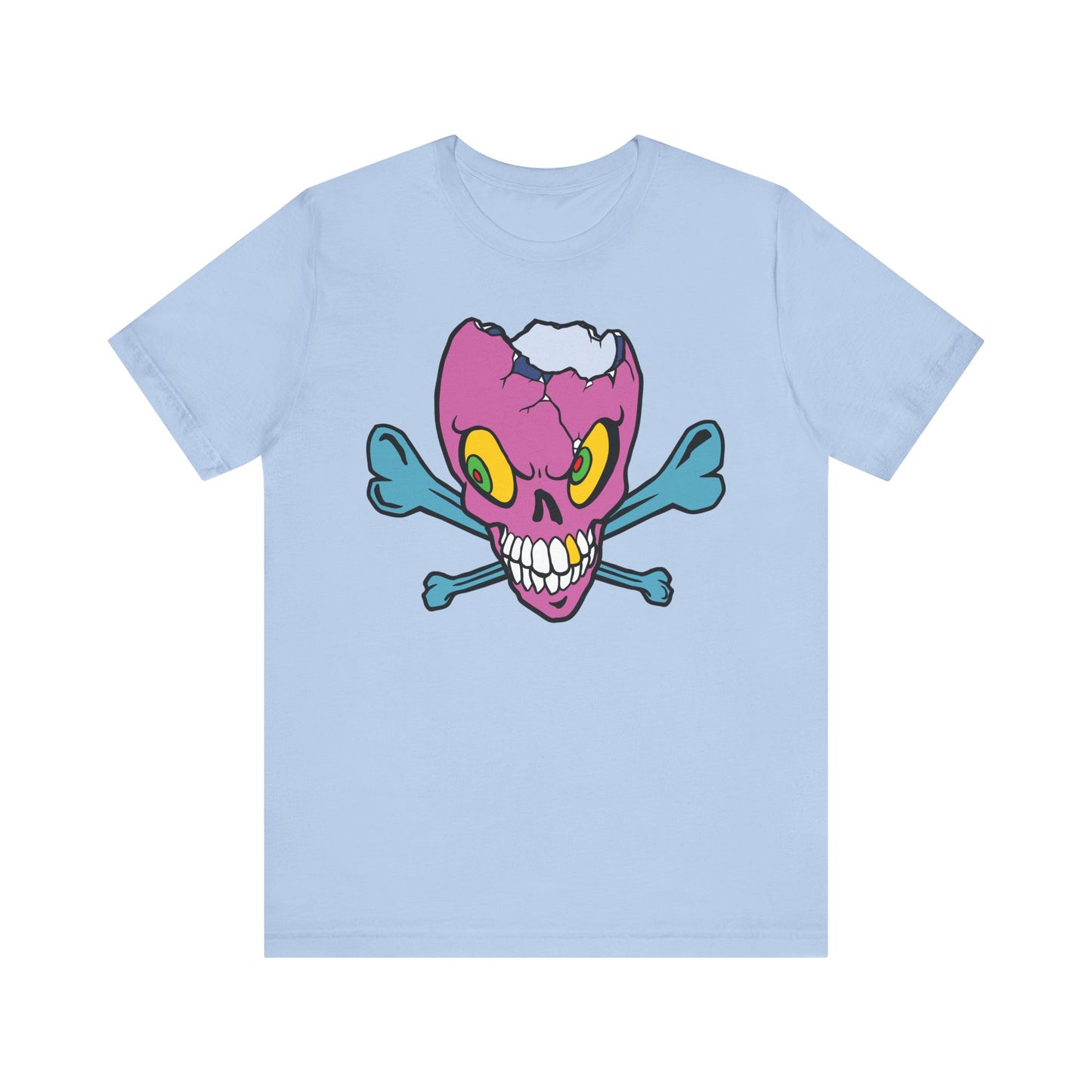 Purple Skull Graphic Design Tee, Skull Shirt, Vintage Tees, Art Design T-Shirt, Vintage Graphic Tee, Art Shirts with Skulls 5