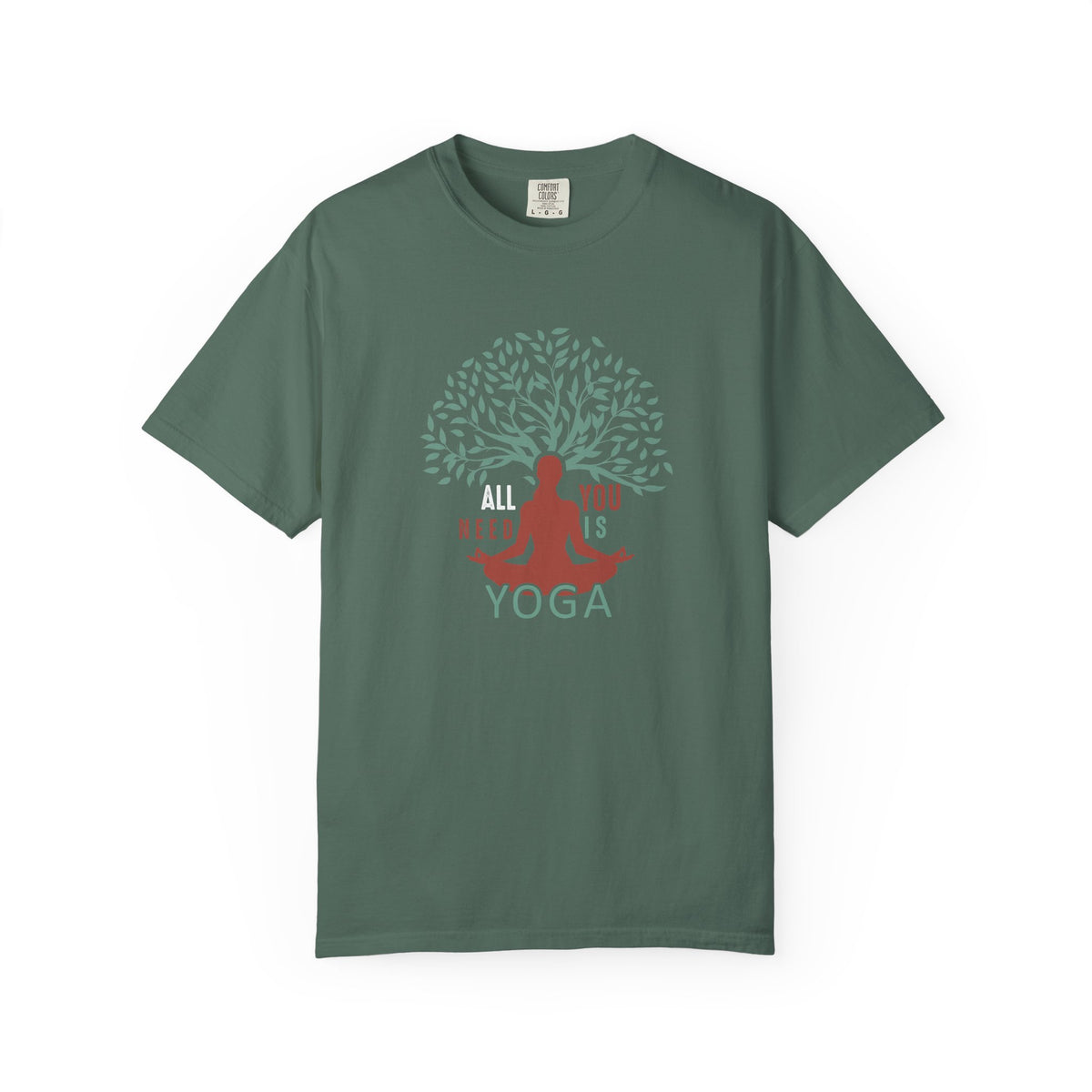 All Is Yoga Tree Pose Meditation Unisex Comfort Colors Garment-Dyed Heavyweight 100 Cotton Art Design T-Shirt w188