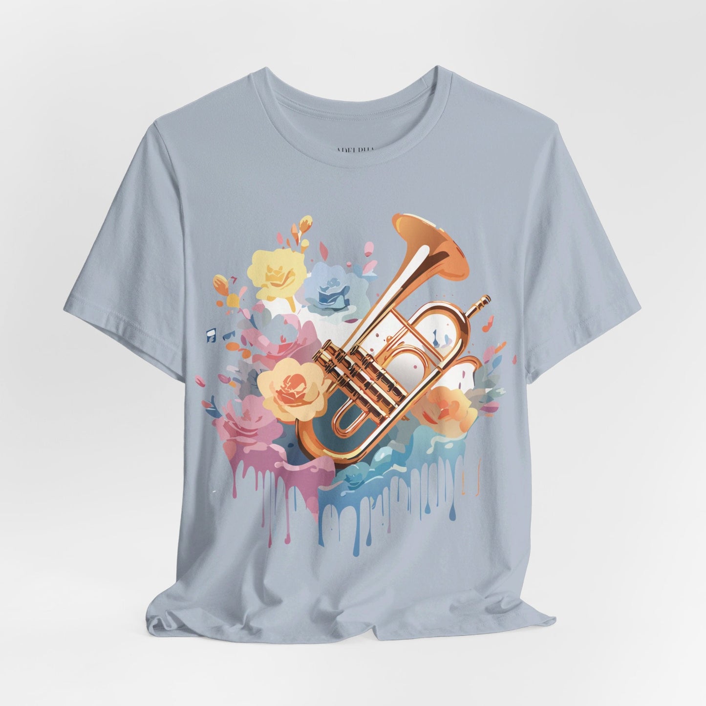 Music Graphic Unisex 100 Cotton Vintage Art with Musical Elements Tee 137