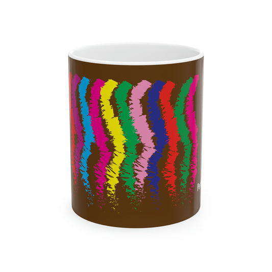 Coffee & Tea Mug with Stripes print