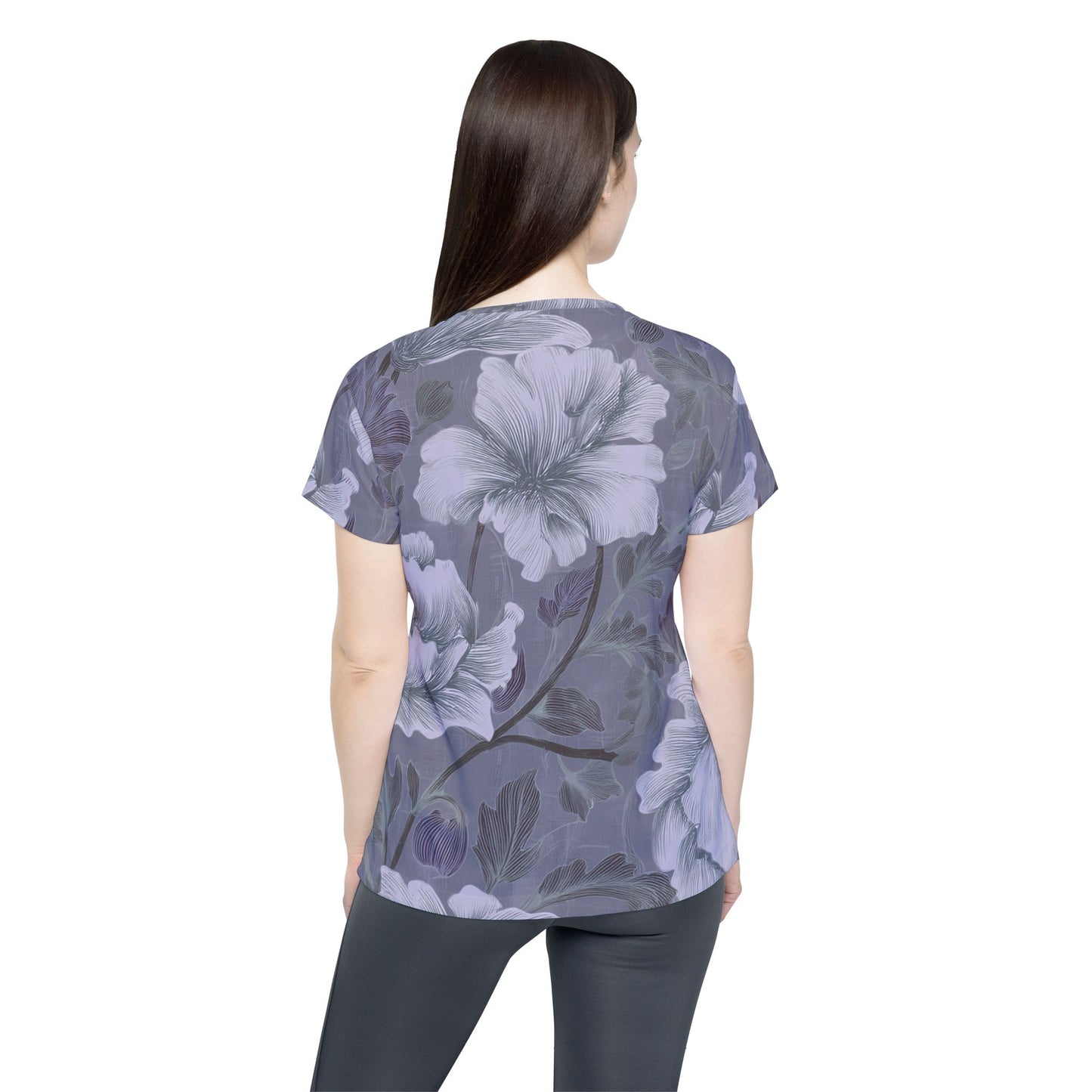 Women Poly T-Shirt with Floral Print