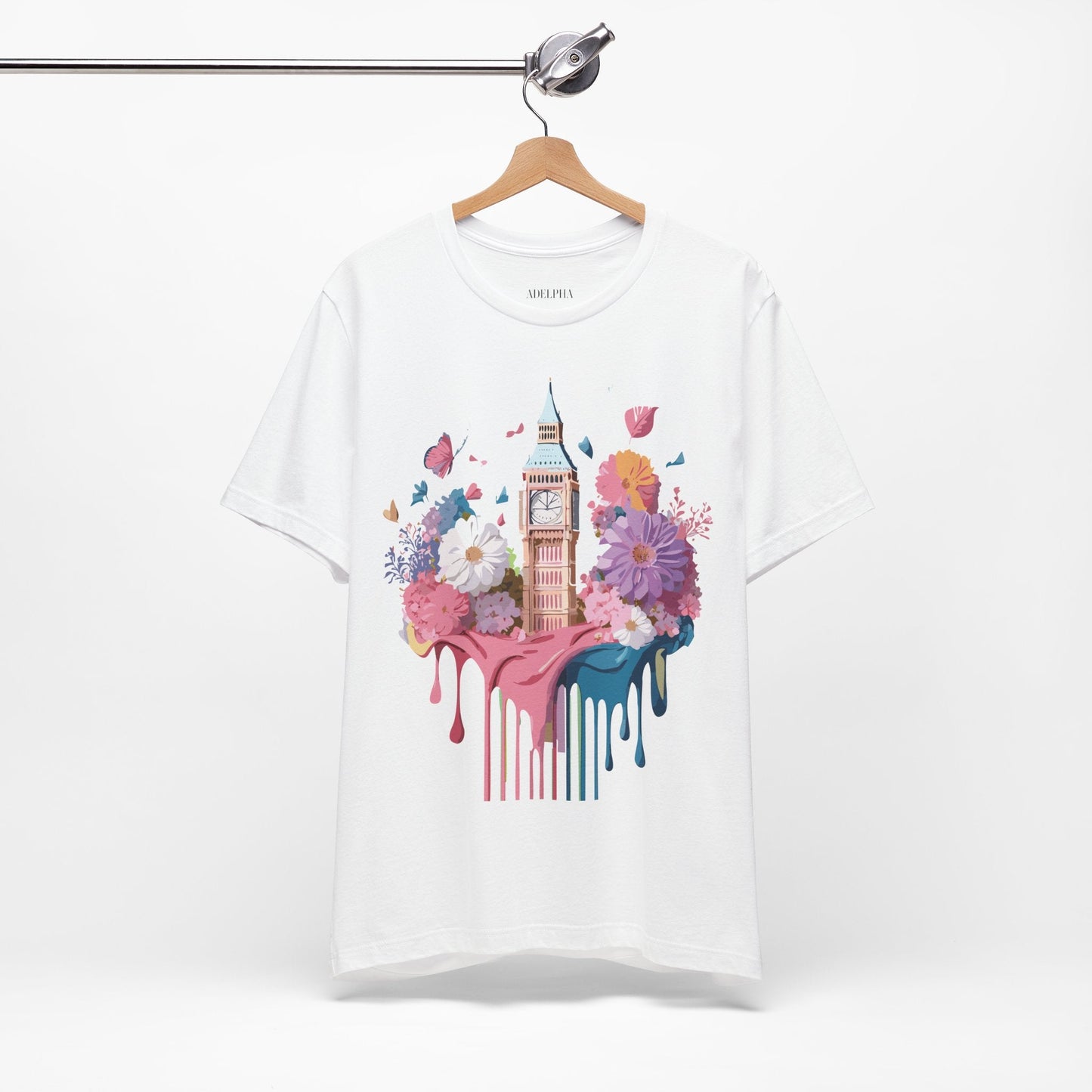 Adelpha London Tourist Unisex Graphic Tee Vintage Inspired Art Design Short Sleeve Shirt