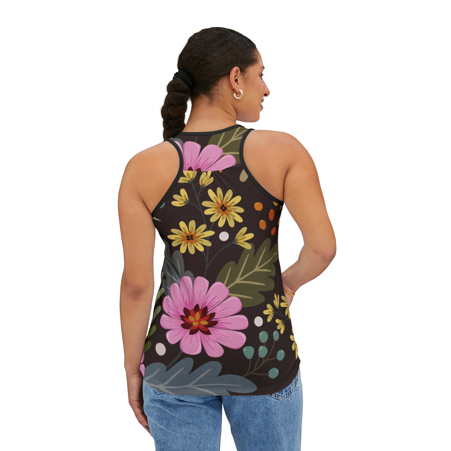 Camiseta de tirantes de verano con estampados florales