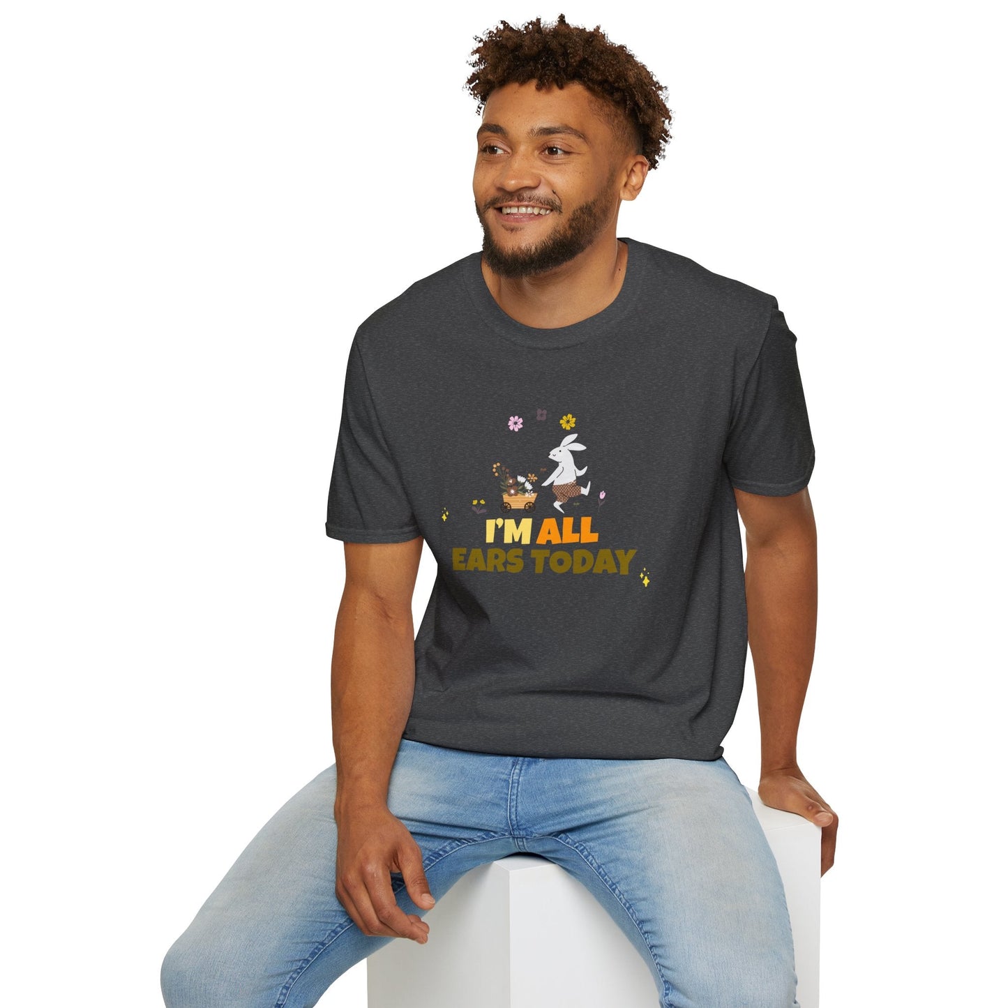 Easter Bunny T Shirt Unisex Gildan Softstyle Tee 100 Percent Ring Spun Cotton Easter Design