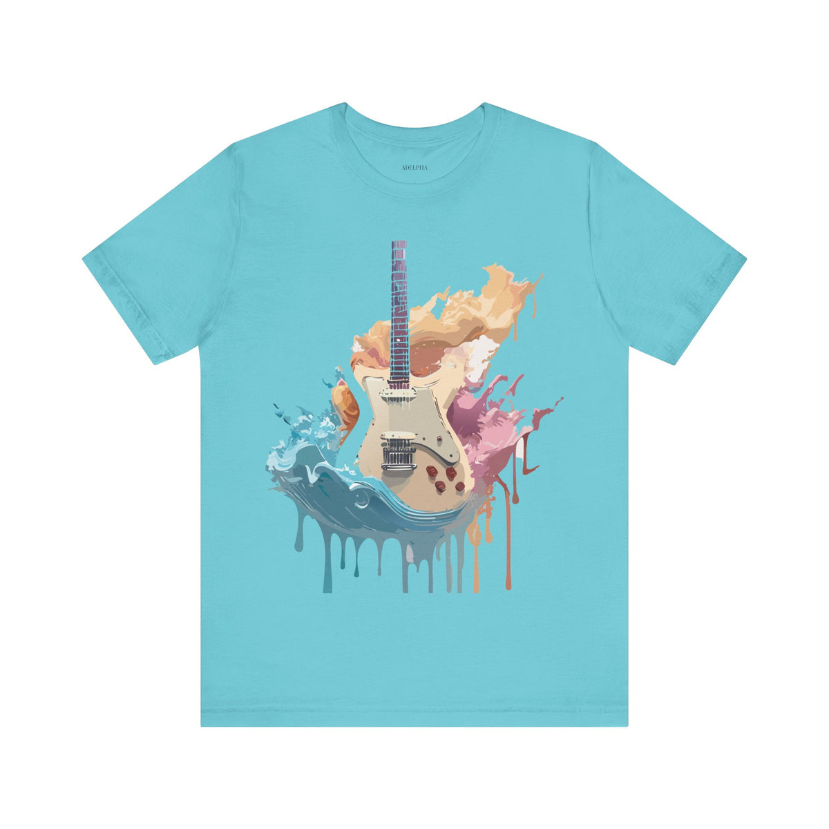Music Graphic Unisex Cotton Bella+Canvas Tee with Art Design n164