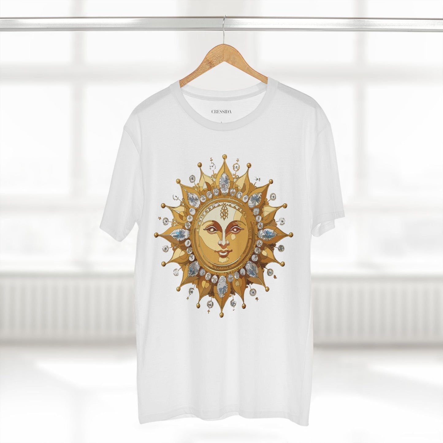 Gold Sun Graphic Unisex 100 Cotton T-Shirt with Golden Art Design 7