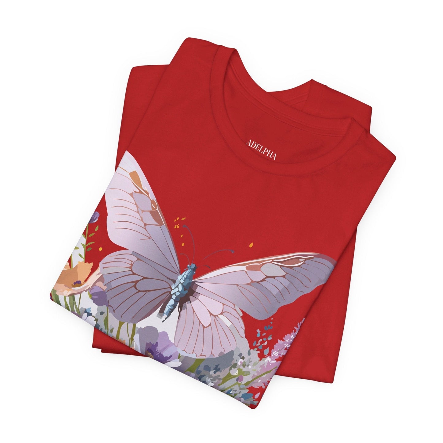 Butterfly Graphic Tee Unisex Short Sleeve Vintage Artwork By Adelpha