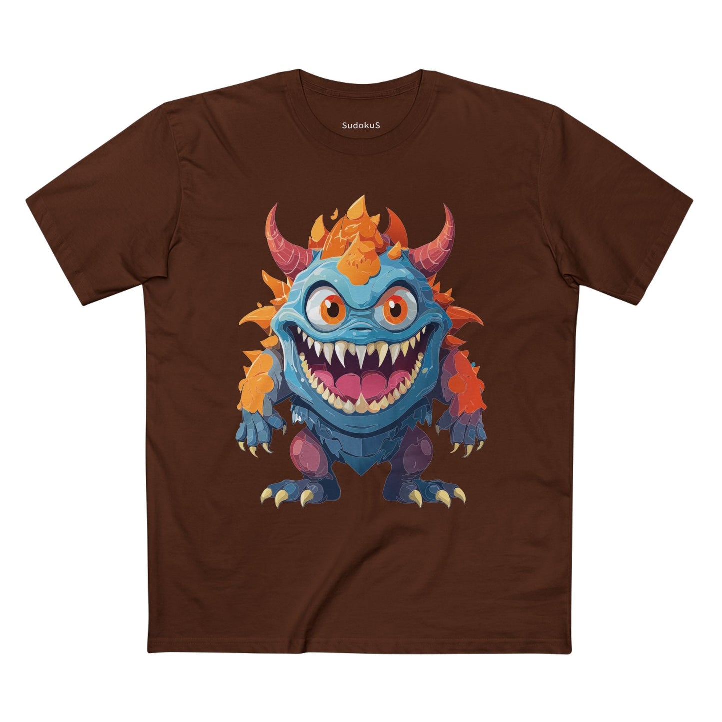 Cartoon Monsters Graphic Unisex 100 Cotton Staple Tee 34