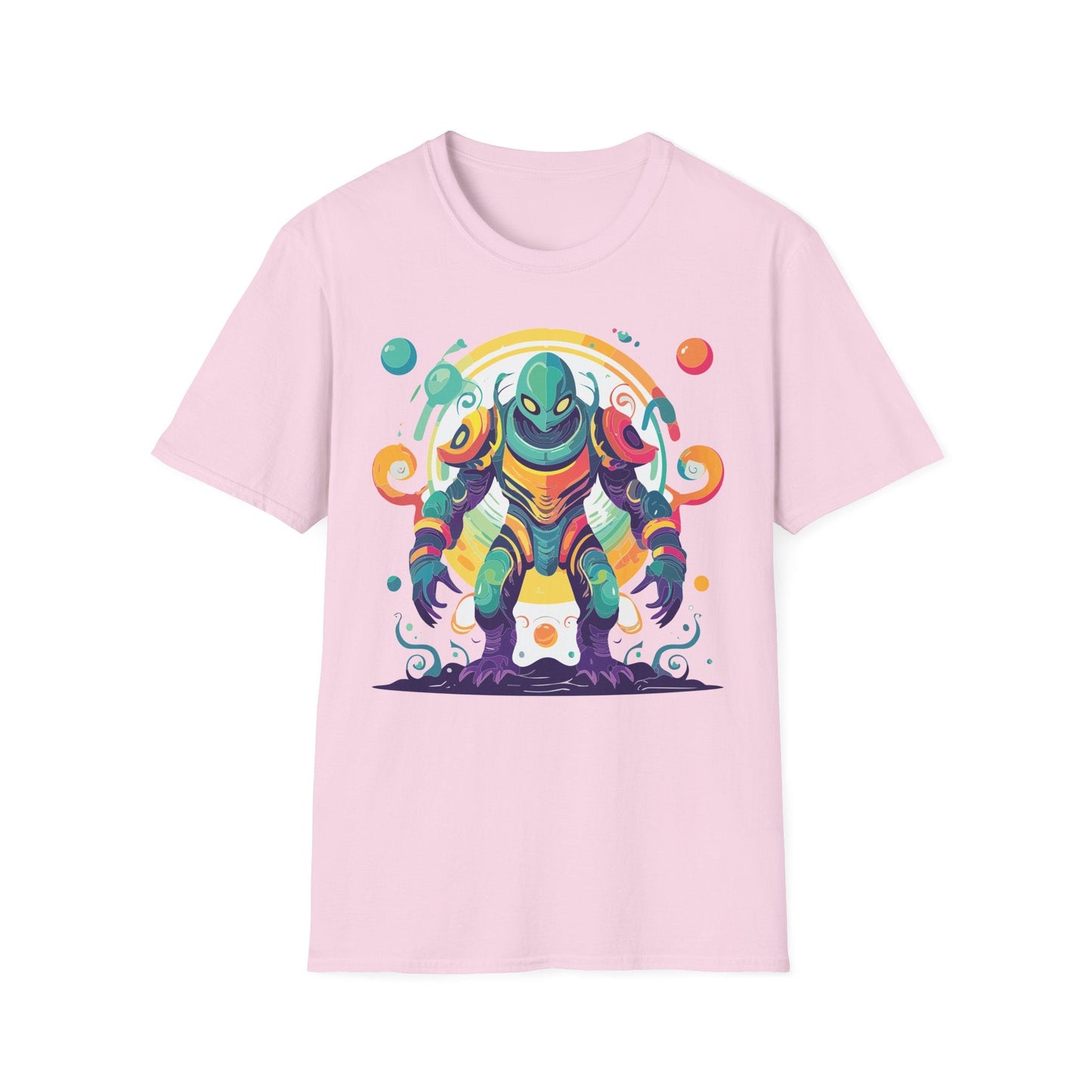 Cosmos Alien T Shirt Unisex Softstyle 64000 with Art Design Durable Comfort Artwork Tee