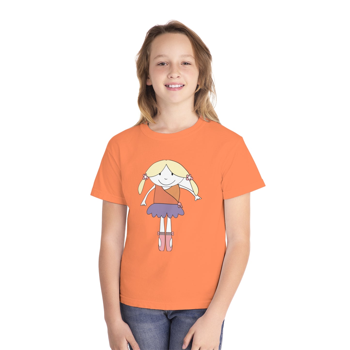 Youth Tee Shirt with Funny Girl